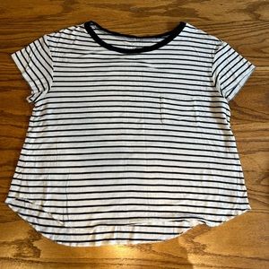 American Eagle striped shirt with pocket.